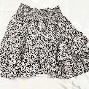 Altar’d State Black and White Floral Women's Skirt